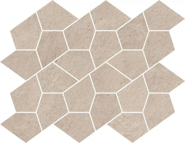Керамогранит  / Италон / Italon / Eternum / Этернум/  Мозаика Крим Калейдо 35,6х27,6  / Cream Mosaico Kaleido 35,6х27,6